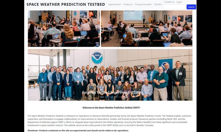 Space Weather Prediction Testbed Website Goes Live! NOAA / NWS Space